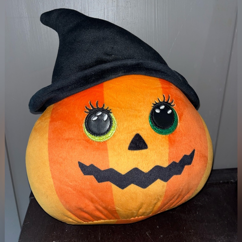 TY Squish-A-Boos (Squishies) Plush RAMONA the Halloween Pumpkin (10 inch) MWMTs